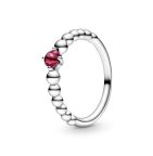 Pandora Tűzpiros gyöngyös gyűrű 198867C02