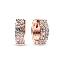   Pandora Rose Timeless Pavé kétsoros karika fülbevaló 282622C01