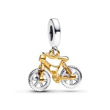   Pandora Kéttónusú forgó kerekű kerékpár függő charm 763354C01