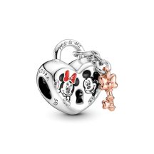   Pandora Disney Kéttónusú Mickey egér és Minnie egér lakat charm