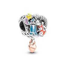   Pandora Disney Kéttónusú Ohana Lilo és Stitch ihlette charm