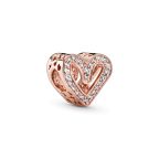 Pandora Rose szikrázó szabadkézi szív charm 788692C01