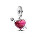   Pandora Piros szív és nyíl muránói üveg függő charm 793085C01