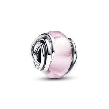 Pandora Körülölelt rózsaszín muranói üveg charm 793241C00