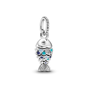 Pandora Kék pikkelyes hal függő charm 799428C01