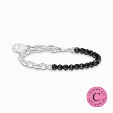 Thomas Sabo Member obsidian charm karkötő A2128-148-11