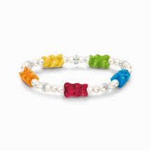   Thomas Sabo "5 colourful goldbears" gyöngy karkötő A2153-052-7