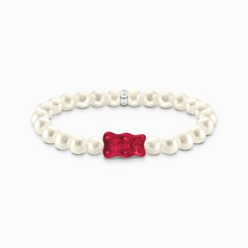 Thomas Sabo "pearl with red goldbears" karkötő