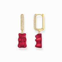   Thomas Sabo "piros goldbears" fél pár fülbevaló CR727-414-10