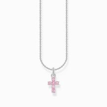   Thomas Sabo " cross pendant with pink zirconia" nyaklánc - KE2226-051-9