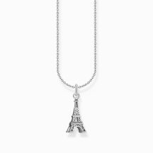   Thomas Sabo Silver necklace with Eiffel Tower pendant and zirconia  KE2236-643-14-L45V