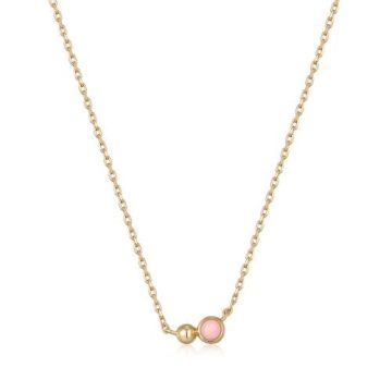 Ania Haie Gold Orb Rose Quartz Pendant nyaklánc N045-02G-RQ