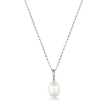 Ania Haie Silver Gem Pearl Drop - N054-01H