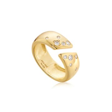 Ania Haie Gold Sparkle Wide Adjustable gyűrű R054-04G