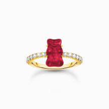   Thomas Sabo "red mini sized goldbears" gyűrű TR2459-414-10