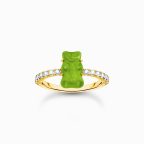   Thomas Sabo "green mini sized goldbears" gyűrű TR2459-414-6